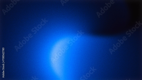 abstract blue neon background with grain. Unfocussed wall. Modern ambient light wallpaper photo