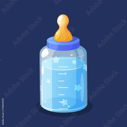 Baby drink bottle with nipple
