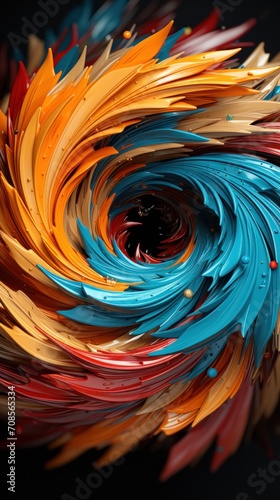 _fan_of_colors_swirling_within_a_circle_placed UHD Wallpaper