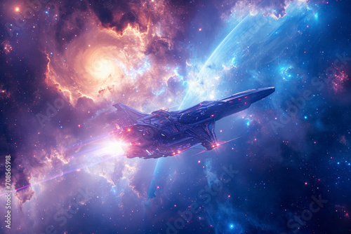 Sci-fi space exploration template, an imaginative design featuring cosmic elements, space scenes, and futuristic aesthetics.