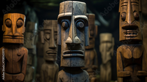 Moai sculptures