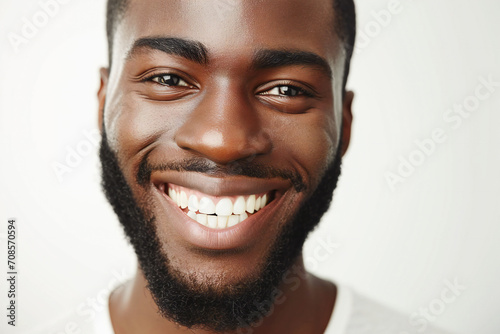 Close-up portrait of a handsome black African-American man