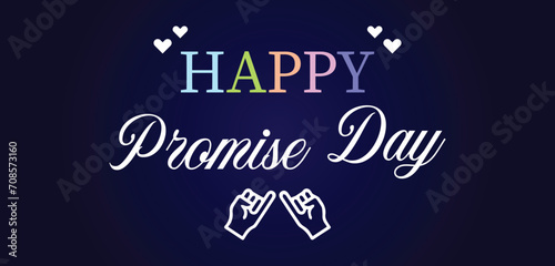 Happy Promise Day Stylish Text illustration Design