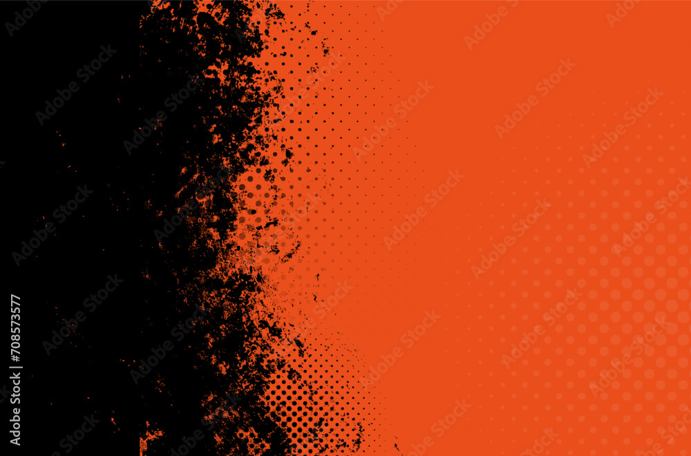 Grungy orange and black background for your text and design