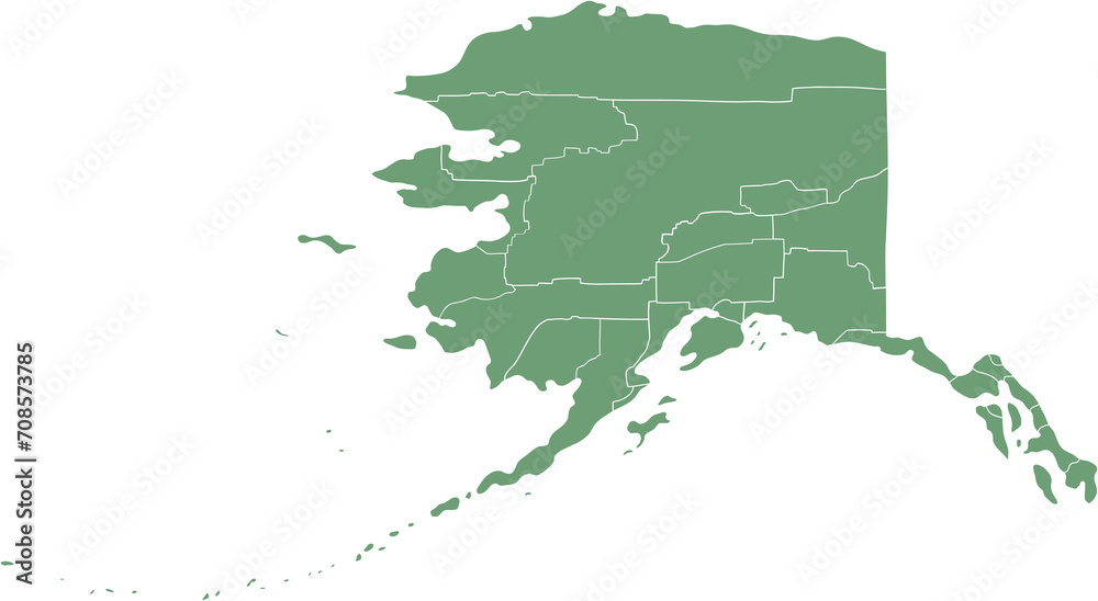 doodle freehand drawing of alaska state map.