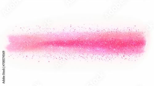 Pink glitter brush stroke isolated on white background, glam makeup swatch, shiny shimmer stain