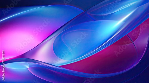 glowing circle in bright blue and purple with round shape sleek design over blue background in soft and round shape style created with Generative AI Technology