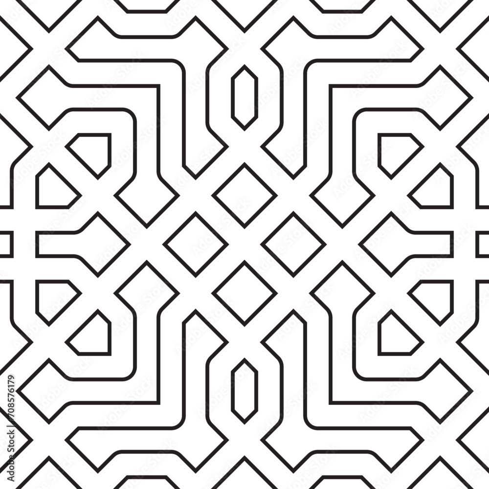 Seamless geometric pattern in arabic style Zellij Seamless geometric pattern in arabic style Zellij
