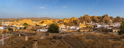 Panorama of Guadix town Granada Spain