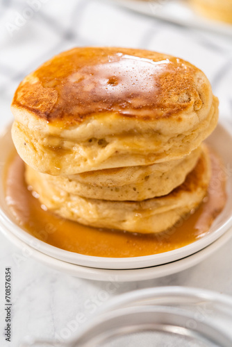 Eggnog pancakes