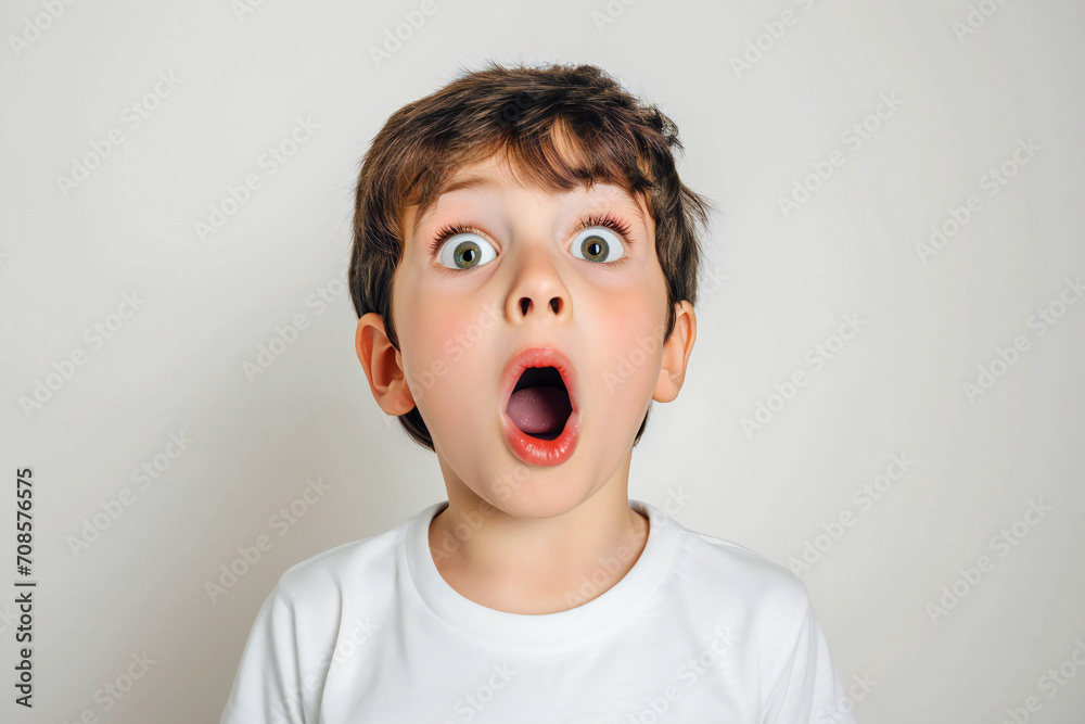 the boy expresses surprise and shock the boy expresses surprise and shock