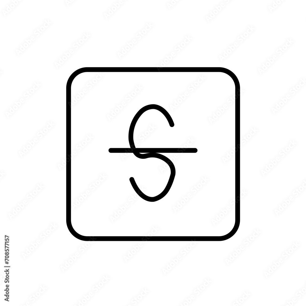 strikethrough line icon strikethrough line icon