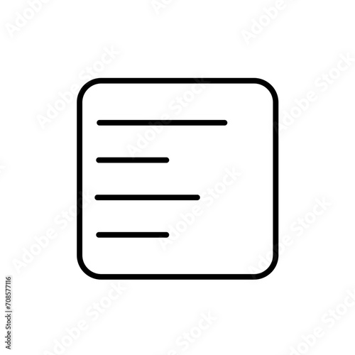 left align line icon