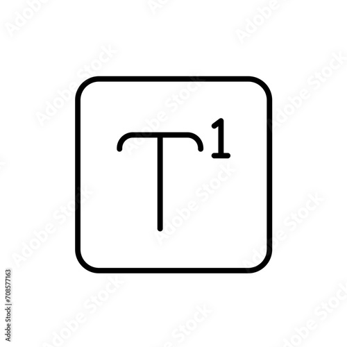 superscript line icon