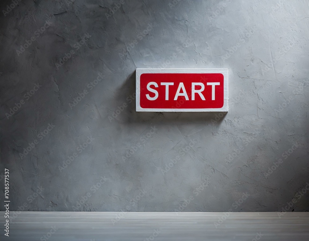 wall with start sign wall with start sign