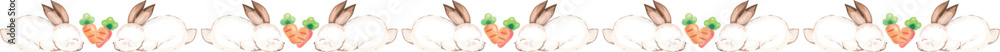 Easter line border illustration on transparent background. Easter line border illustration on transparent background.