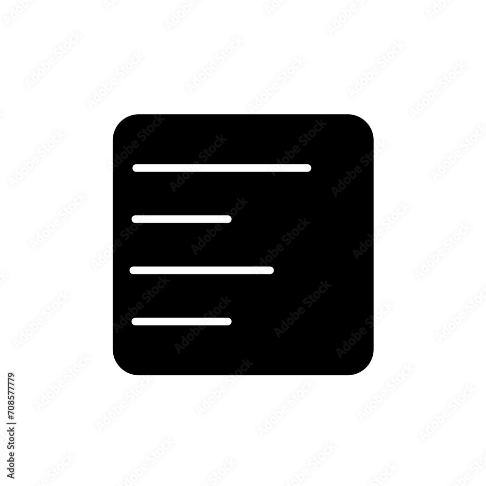 left align glyph icon