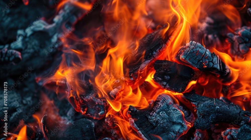 Fiery Inferno: Abstract Background of Blazing Flames and Energy Fiery Inferno: Abstract Background of Blazing Flames and Energy