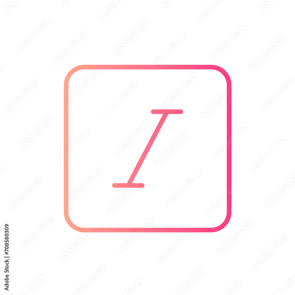 italic gradient icon italic gradient icon