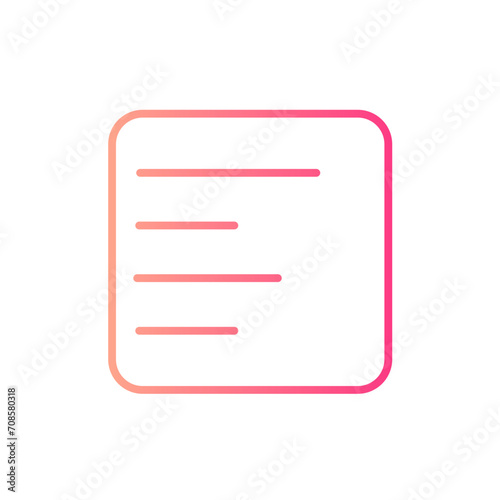 left align gradient icon