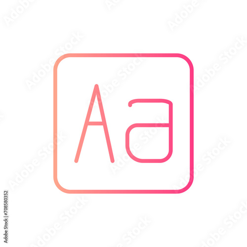 capital letters gradient icon