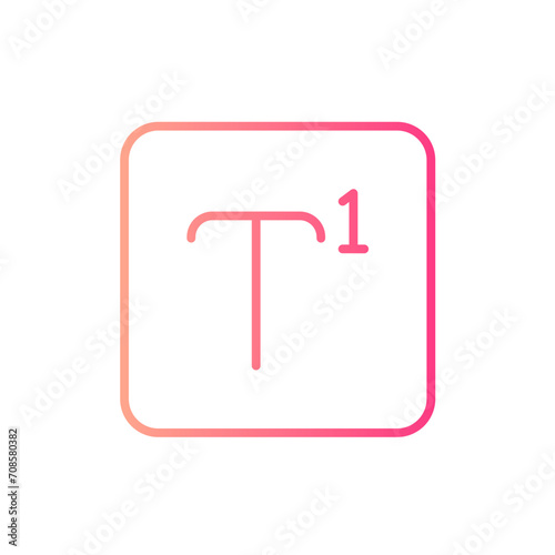superscript gradient icon