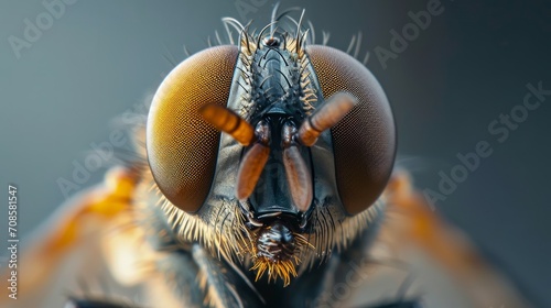 Close Up of Fly Insect With Large Eyes