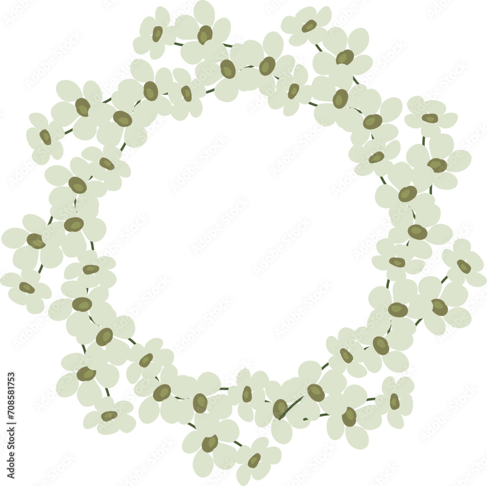 Beautiful flower wreath illustration on transparent background.
Beautiful flower wreath illustration on transparent background.