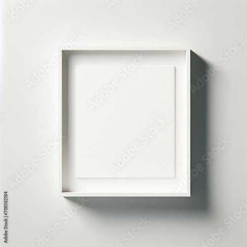 White blank frame on a wall