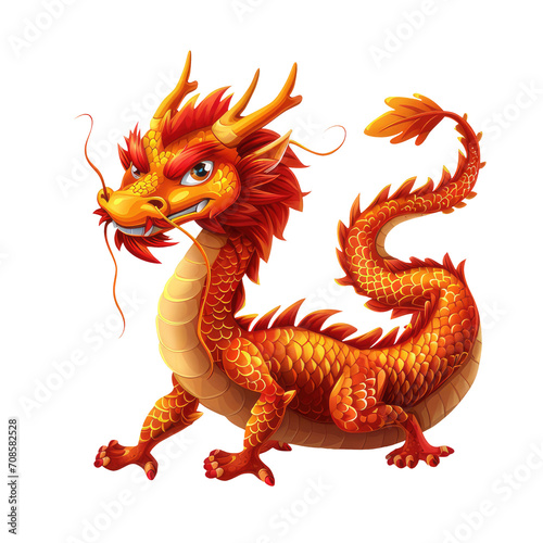 spirited red dragon depiction for lunar new year festivities, isolated on transparent background. striking illustration ideal for party invites and seasonal graphics © PEOPLES