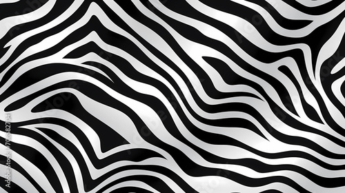 Zebra Elegance  Striped Pattern