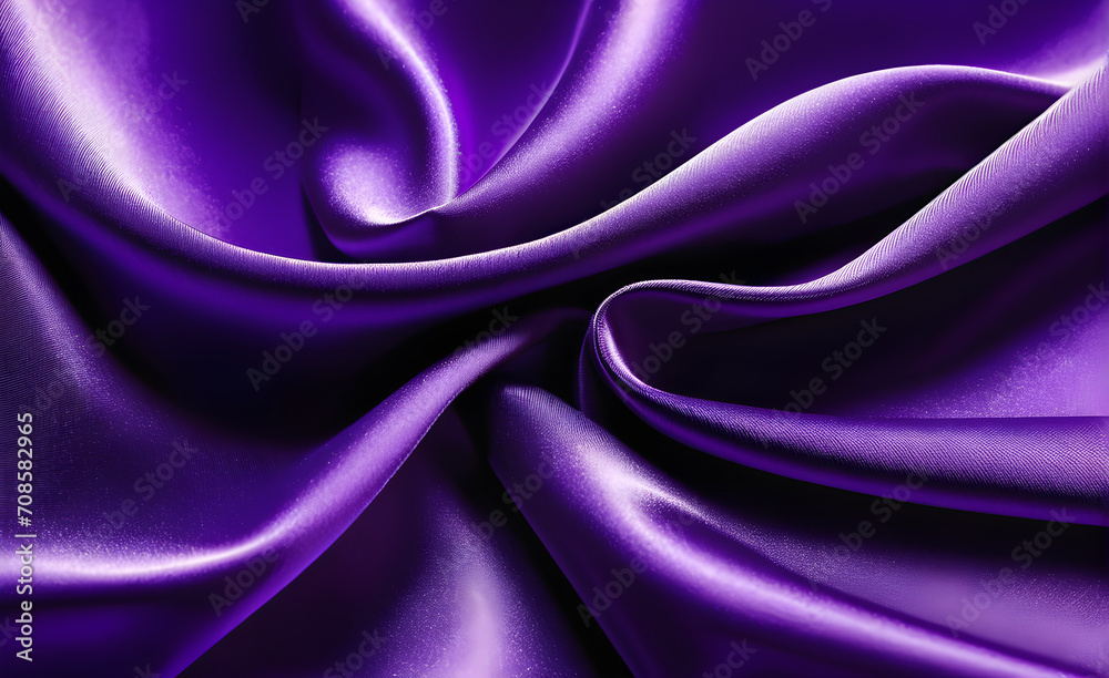Obraz premium Abstract background luxury cloth or liquid wave or wavy folds of grunge purple silk texture satin velvet material or luxurious background or elegant wallpaper design. Generative AI