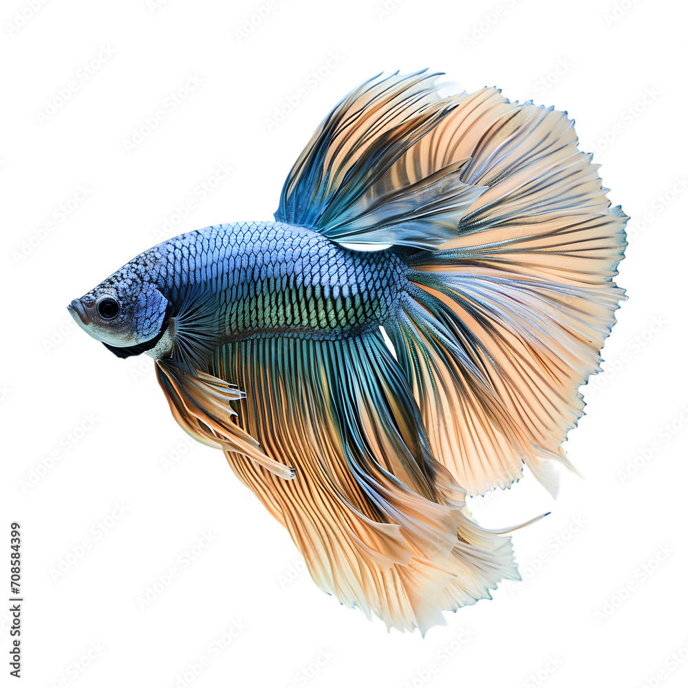 Fototapeta premium Betta fish isolated on transparent background