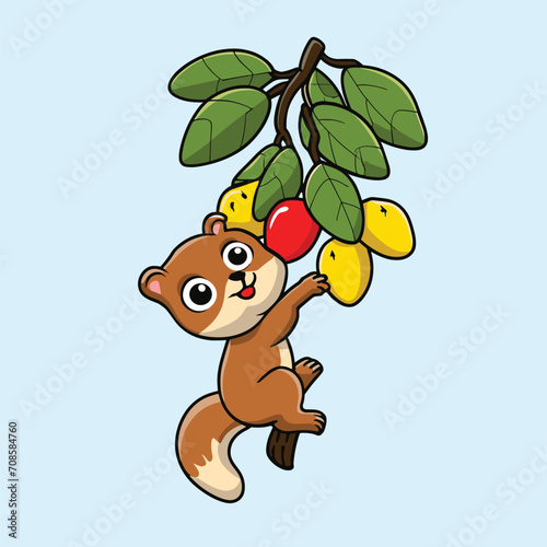 Vector cute squirrel cartoon character