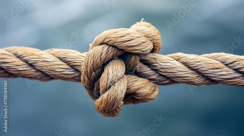 Close-Up of Rope With Water in Background