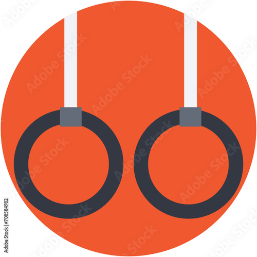 Gymnastic Rings Vector Icon 