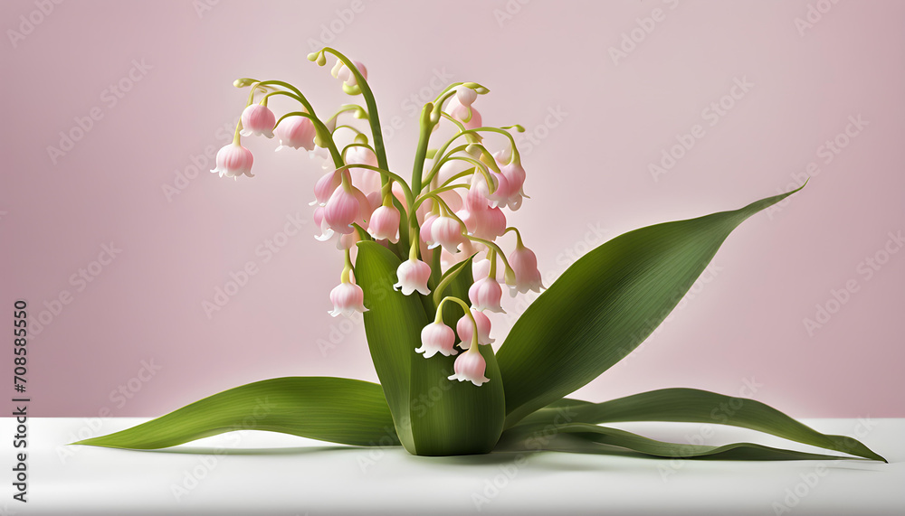 Obraz premium Isolate Pink lily of the valley