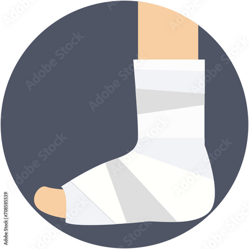Feet Fracture Vector Icon