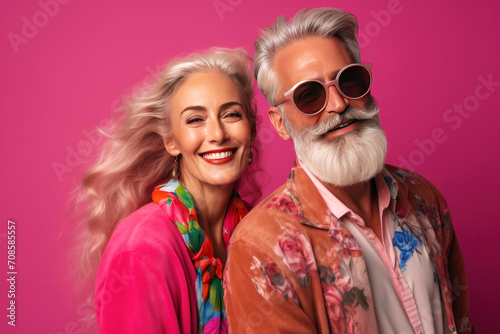 portrait of a couple with sunglasses