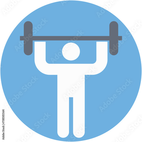 Weightlifter Vector Icon