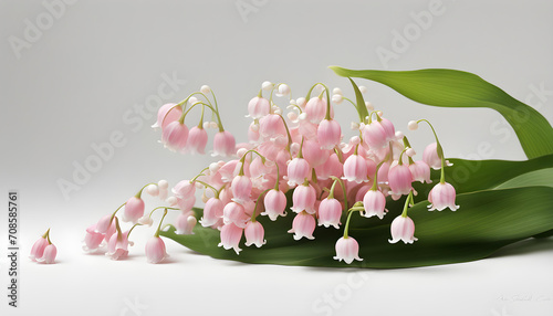 Isolate Pink lily of the valley photo