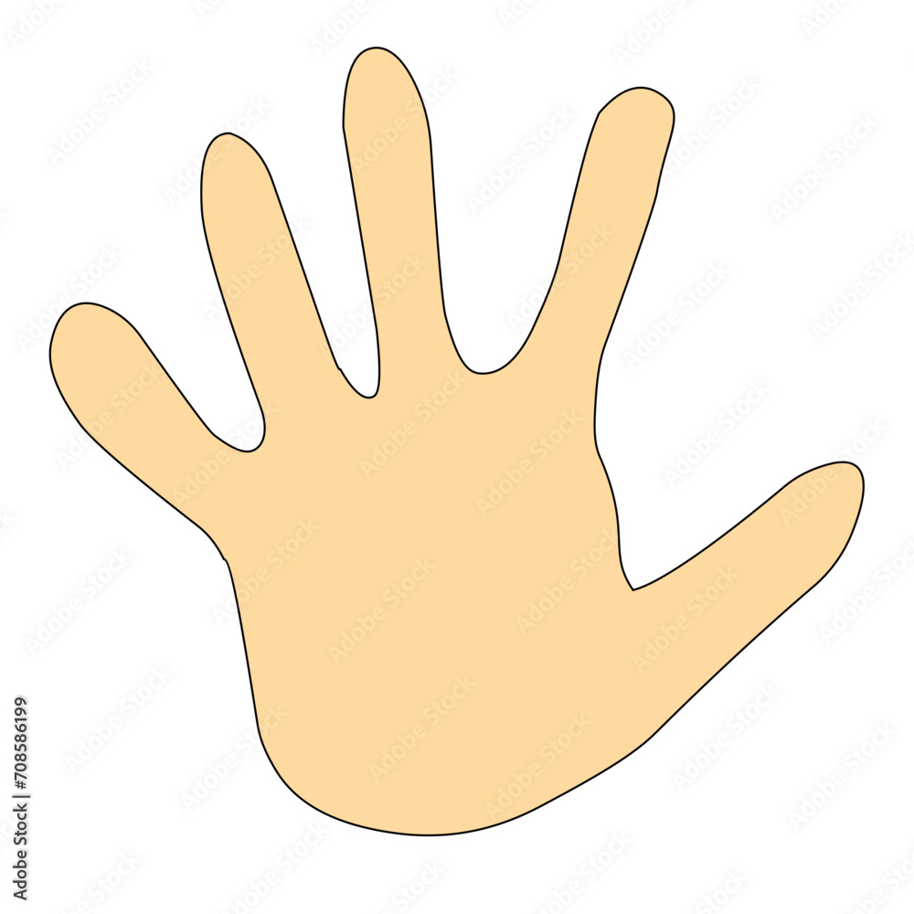 Obraz premium hand palm vector icon