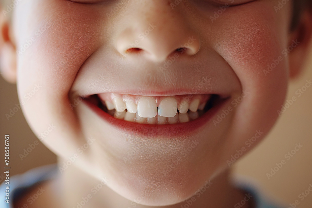 Close-up perfect smile , children Close-up perfect smile , children