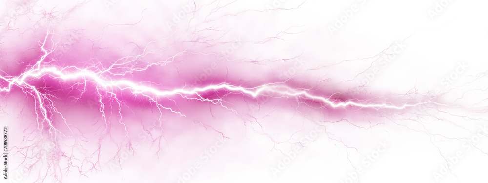 Pink electricity isolated on transparent background. - obrazy, fototapety, plakaty 
