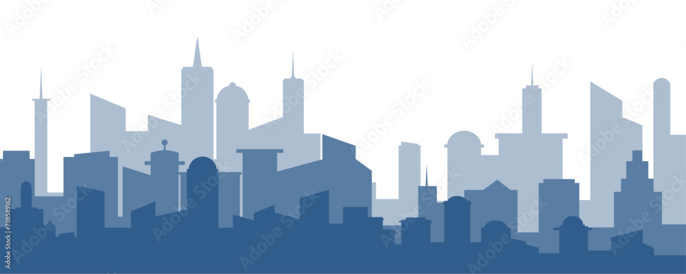 Modern City Skyline Silhouette. Modern Cityscape. Vector Illustration.