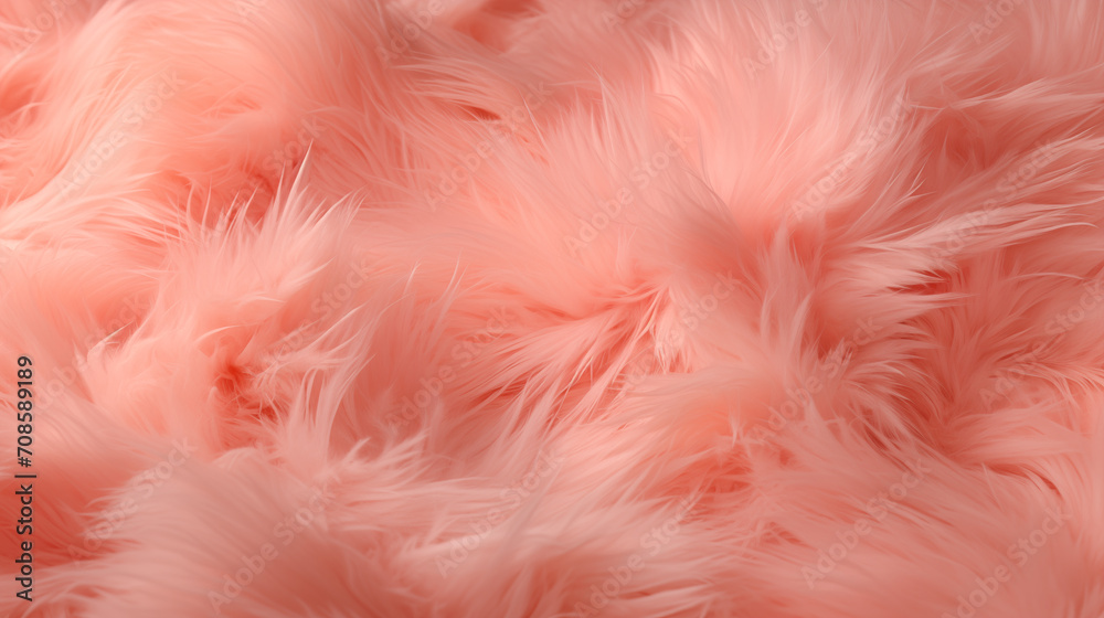 Soft and fluffy coral pink feathers fill the frame with a delicate and cozy texture Soft and fluffy coral pink feathers fill the frame with a delicate and cozy texture