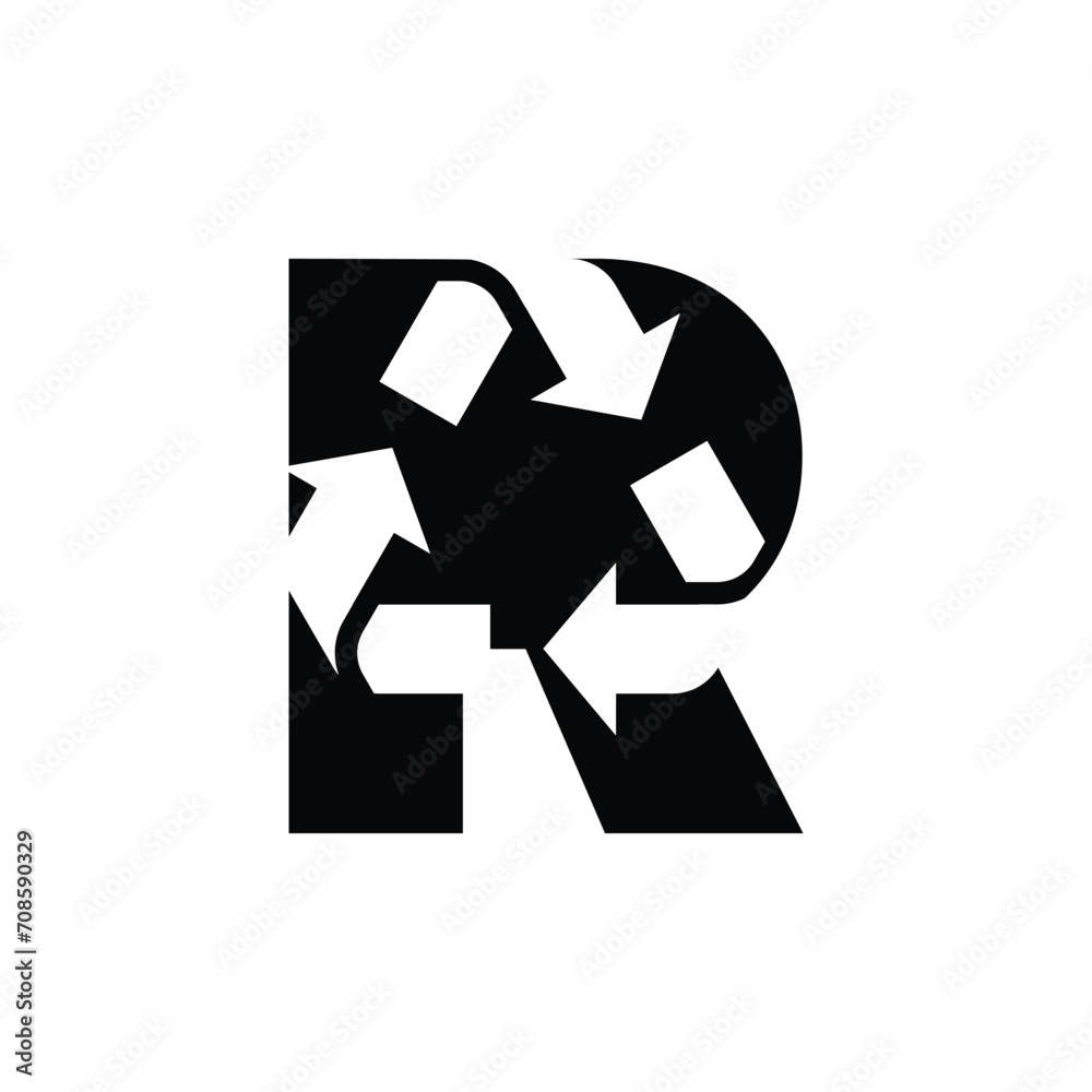 Fototapeta premium recycling logo vector element, recycling icon template