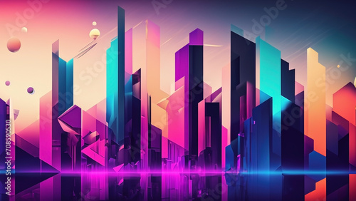 Abstract urban modernist 4K wallpaper