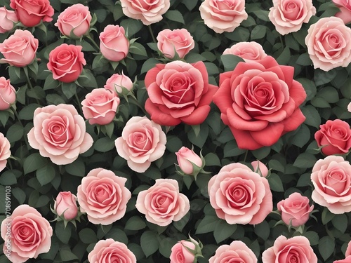 bouquet of roses valentine concept