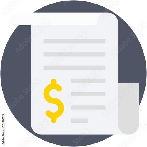 Financial Paper Vector Icon